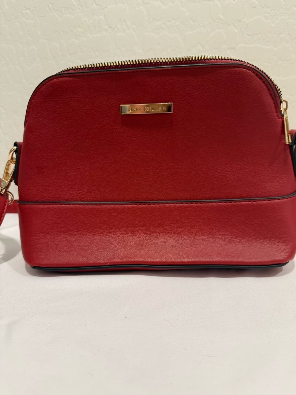 AMY MILLER Signature Series Red Hybrid Crossbody Bag Purse Dome Silhouette